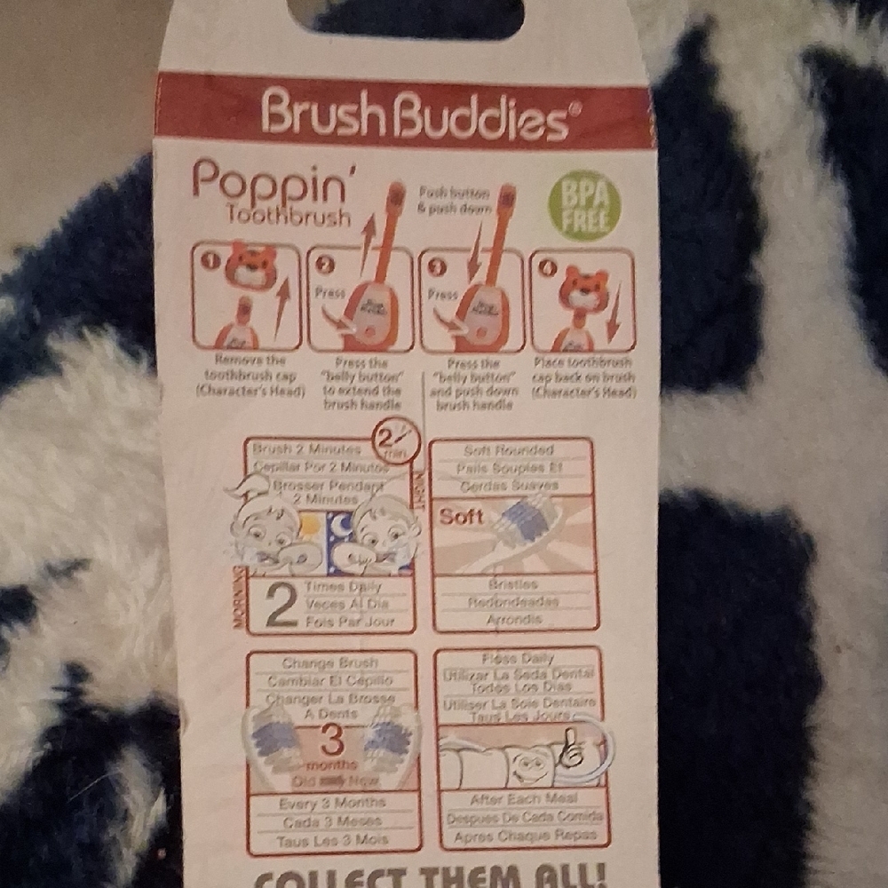 Poppin' Toothy Toby Kids Toothbrush - Orange - Picture 4 of 5